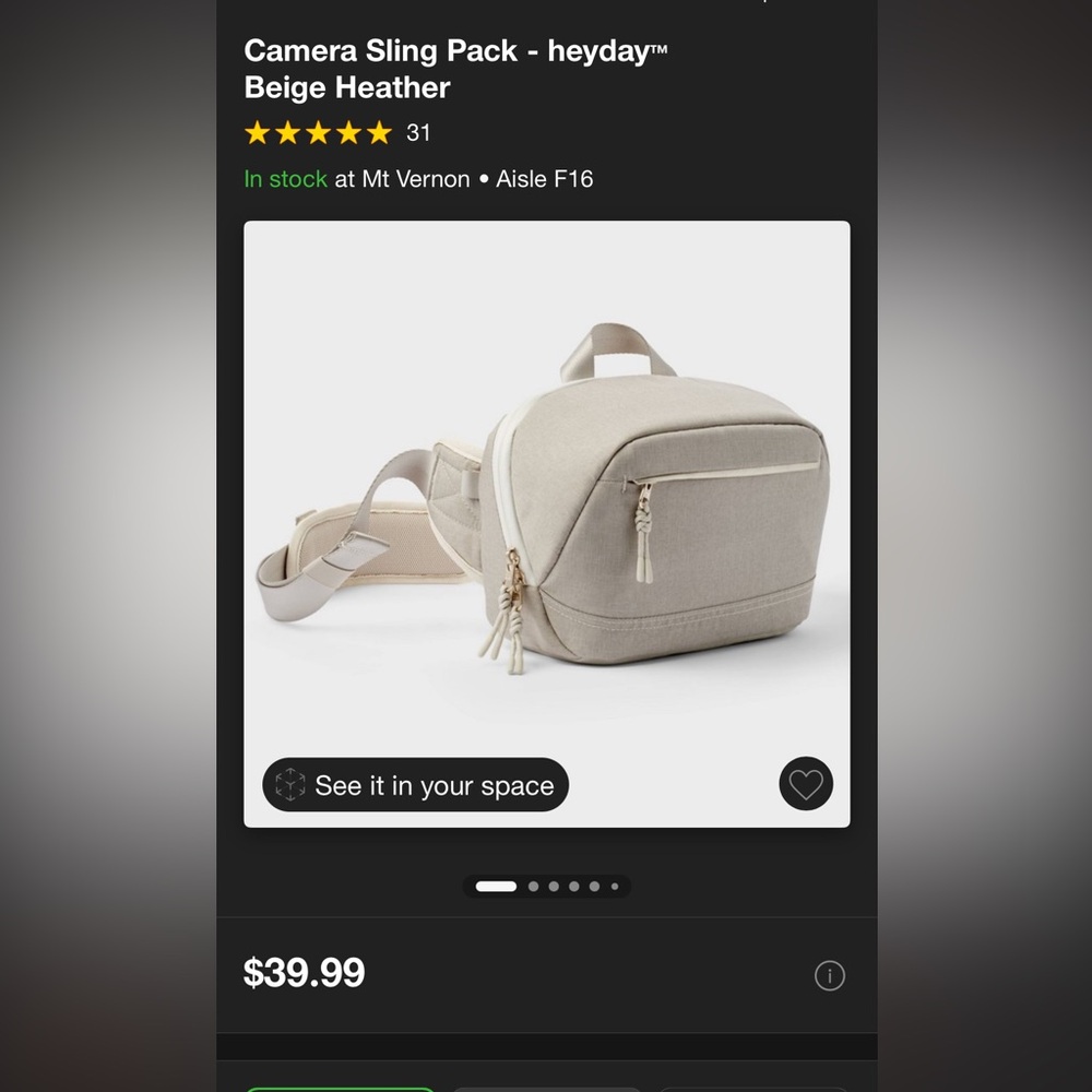 heyday Cream Camera Bag - Picture 8 of 10